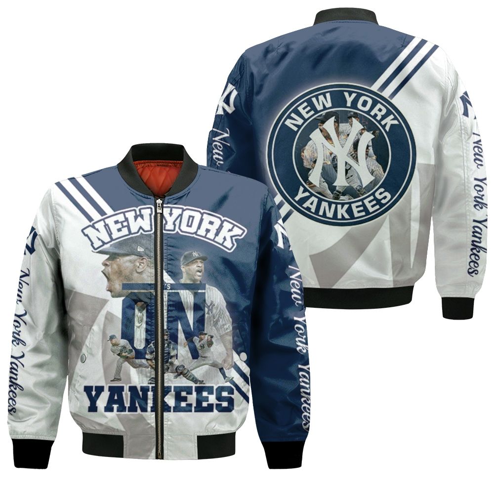New York Yankees Luis Severino Mariano Rivera Its On For Fan Bomber Jacket New York Yankees Luis Severino Mariano Rivera Its On For Fan Bomber Jacket