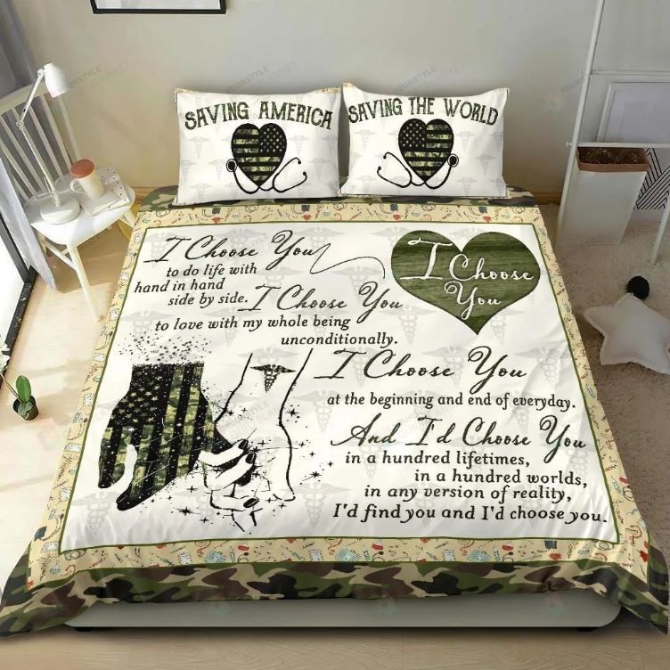 Nurse Army I Choose You Bedding Set Nurse Army I Choose You Bedding Set