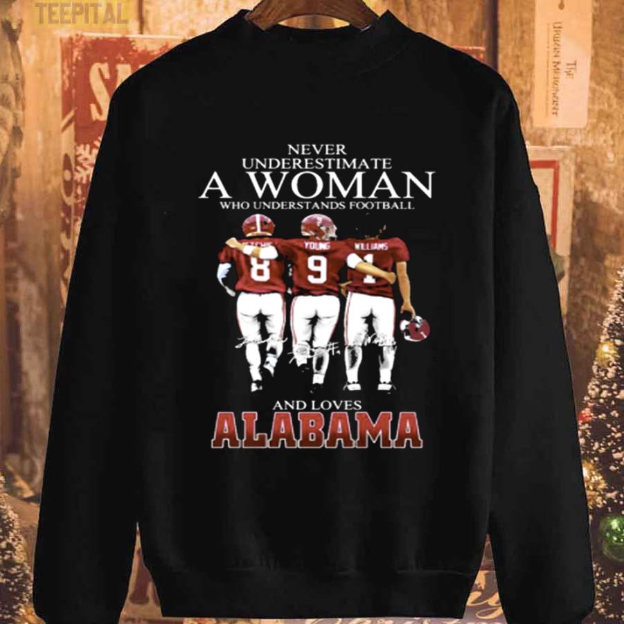 Original John Metchie III Bryce Young And Jameson Williams Never Underestimate A Woman Loves Alabama Football Unisex T-Shirt Original John Metchie III Bryce Young And Jameson Williams Never Underestimate A Woman Loves Alabama Football Unisex T-Shirt