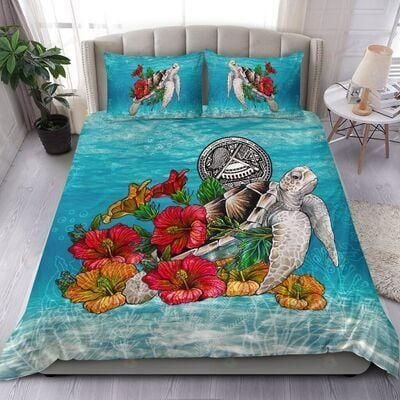 Ocean Turtle Hibiscus Bedding Set Ocean Turtle Hibiscus Bedding Set