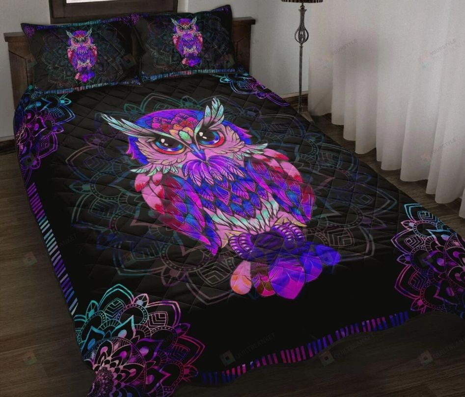 Owl Mandala Pattern Bedding Set Owl Mandala Pattern Bedding Set