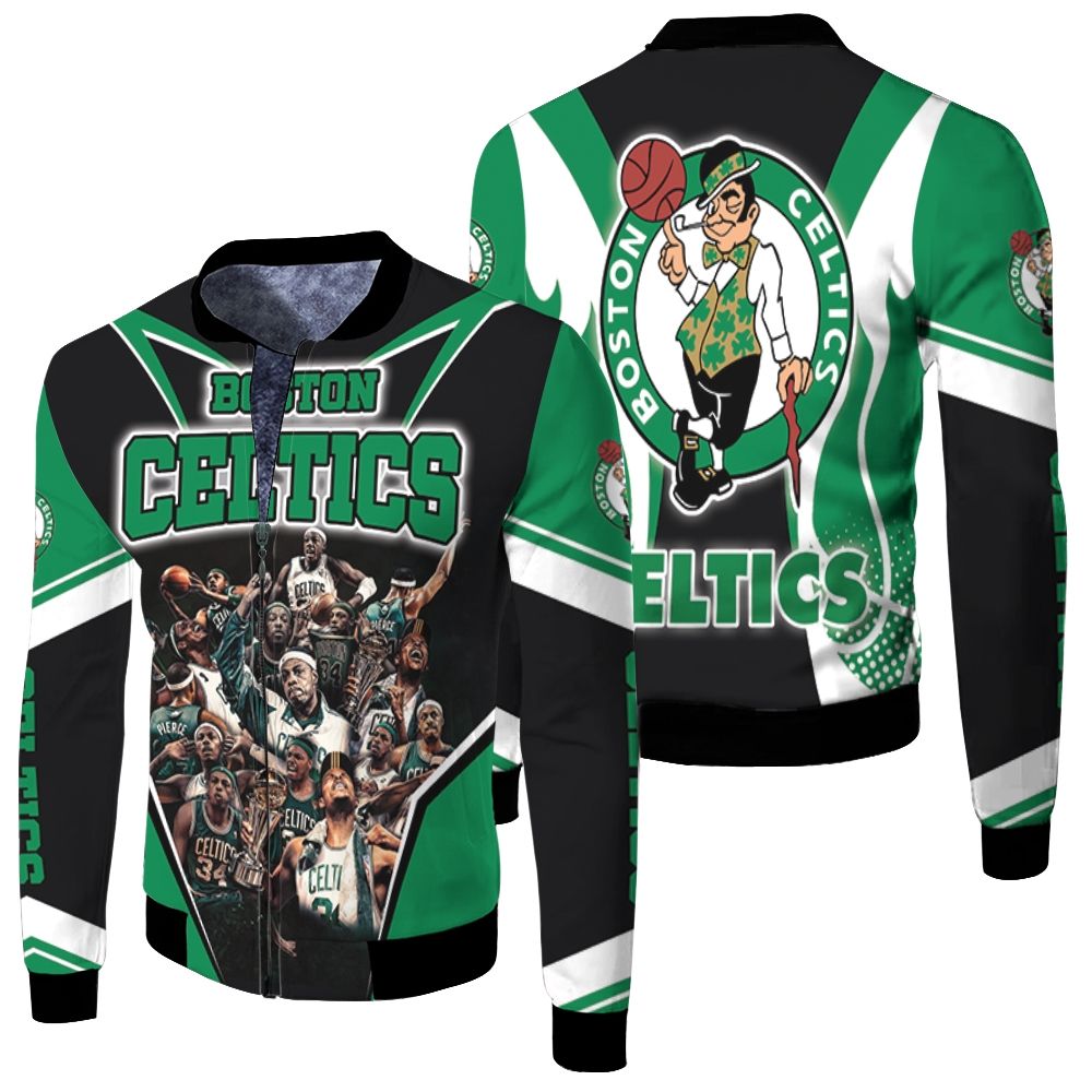 Paul Pierce 34 Boston Celtics Champions Fleece Bomber Jacket Paul Pierce 34 Boston Celtics Champions Fleece Bomber Jacket