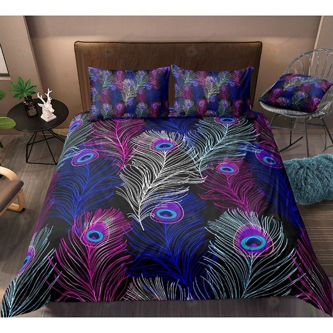 Peacock Feather Animals Bedding Set Peacock Feather Animals Bedding Set
