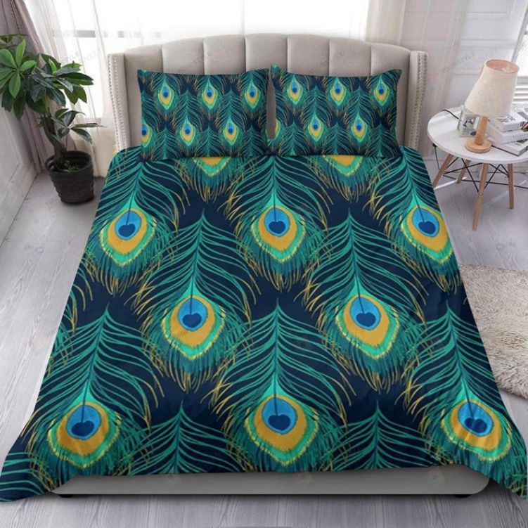 Peacock Feather Bedding Set Peacock Feather Bedding Set