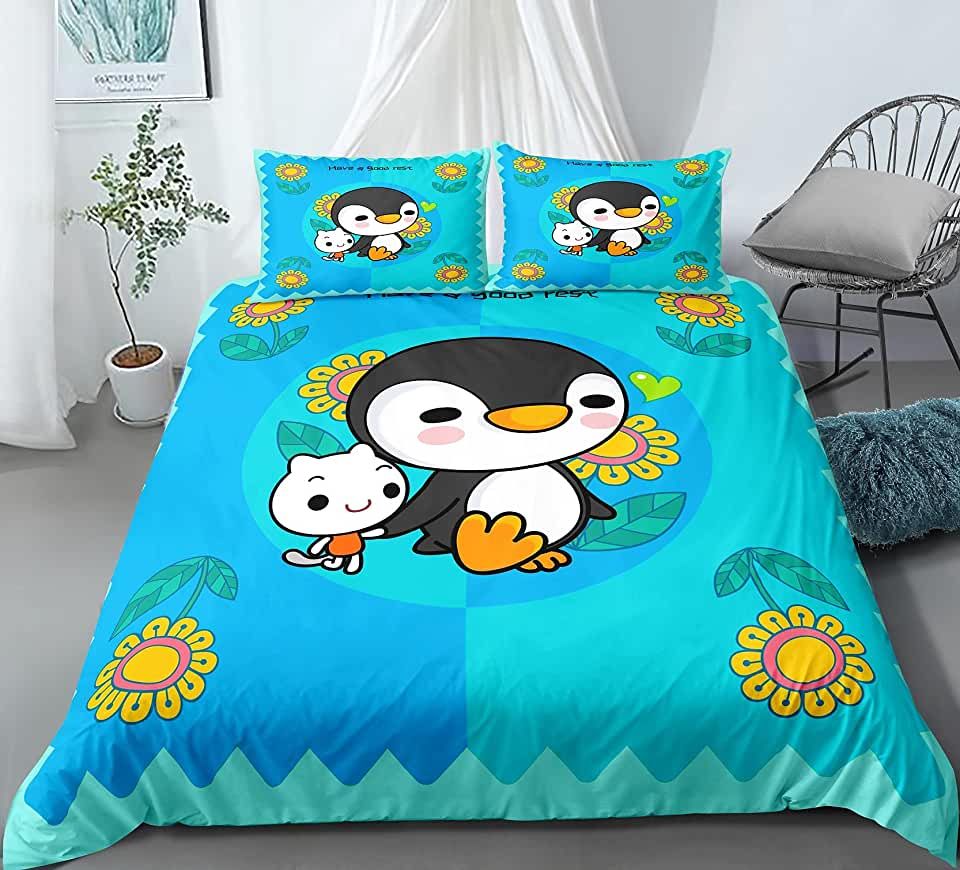 Penguin Cartoon Pattern Bedding Set Penguin Cartoon Pattern Bedding Set