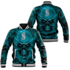 Seattle Mariners Mlb Fans Skull Baseball Jacket
