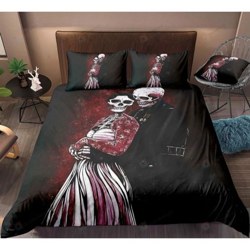 Skull Couple Bedding Set