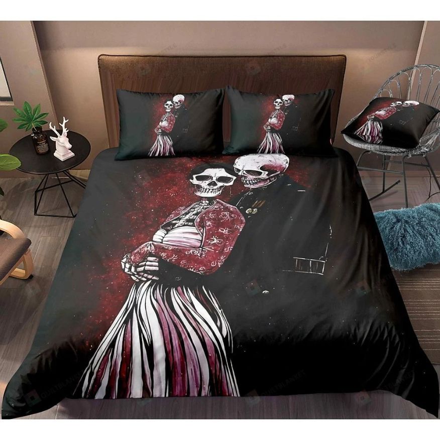 Skull Couple Bedding Set Skull Couple Bedding Set