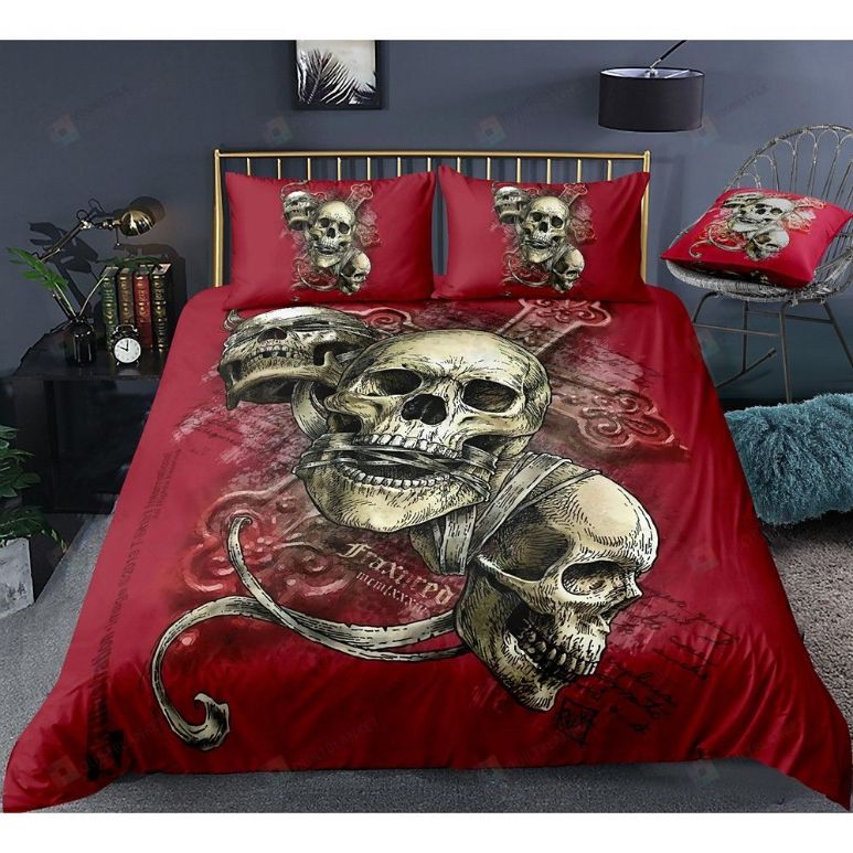 Skull Series Red Bedding Set Skull Series Red Bedding Set