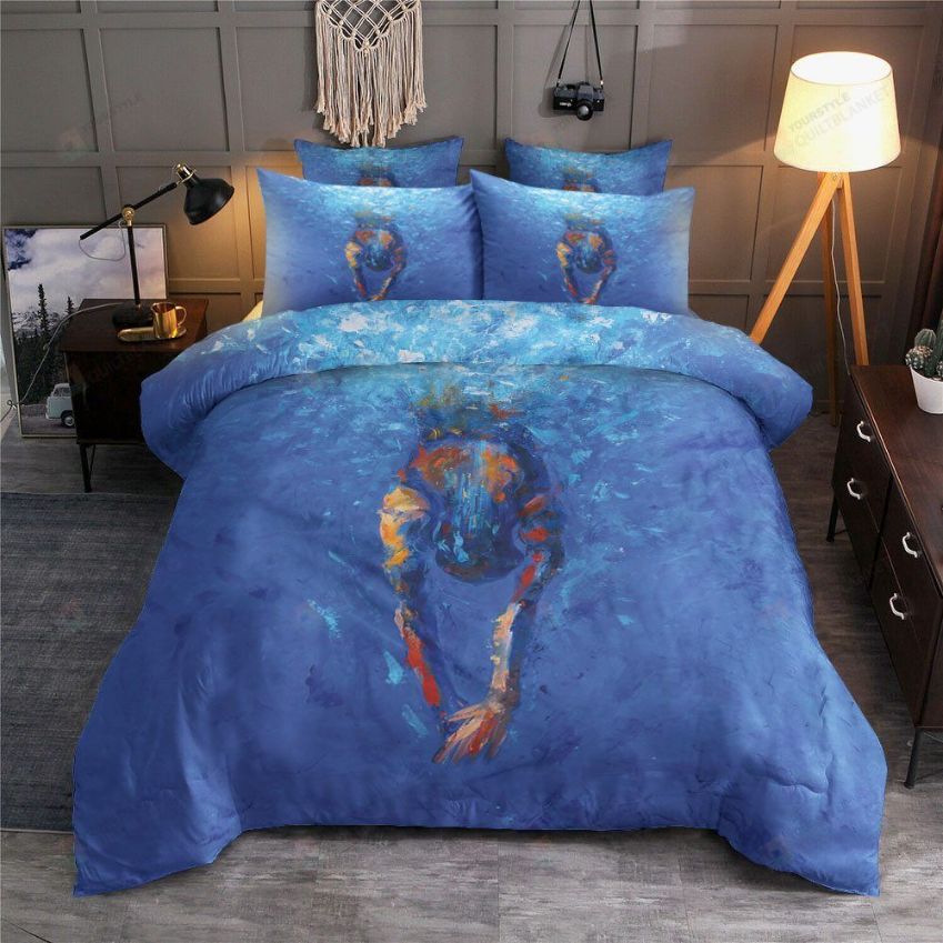 Swimming Artwork Bedding Set Swimming Artwork Bedding Set