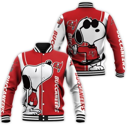 Tampa Bay Buccaneers Snoopy Lover 3d Printed Baseball Jacket