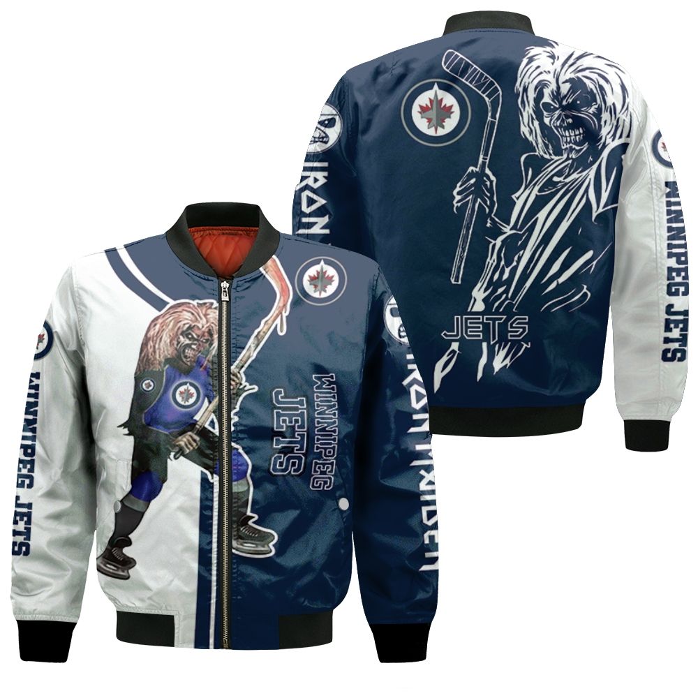 Winnipeg Jets And Zombie For Fans Bomber Jacket Winnipeg Jets And Zombie For Fans Bomber Jacket