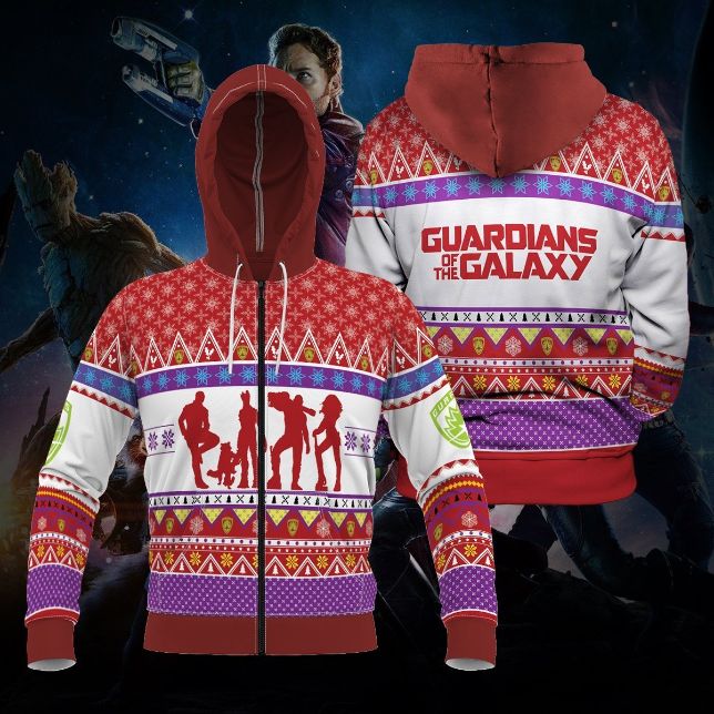 Guardians of the Christmas Galaxy Unisex Pullover And Zipped Hoodie Guardians of the Christmas Galaxy Unisex Pullover And Zipped Hoodie