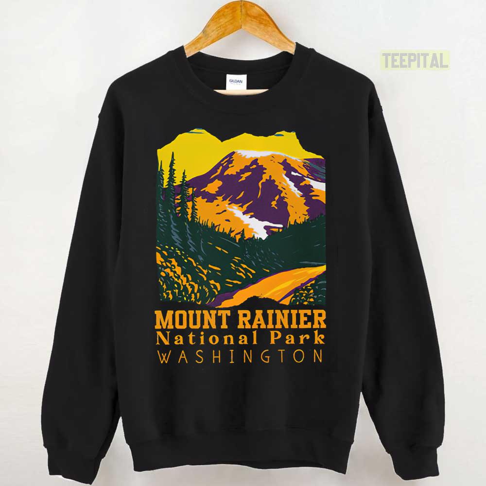 Mount Rainier Washington National Park Vintage Retro T-Shirt Mount Rainier Washington National Park Vintage Retro T-Shirt