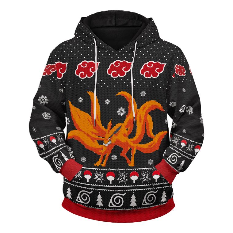 Nine Tailed Kurama Christmas Unisex Pullover Hoodie Nine Tailed Kurama Christmas Unisex Pullover Hoodie