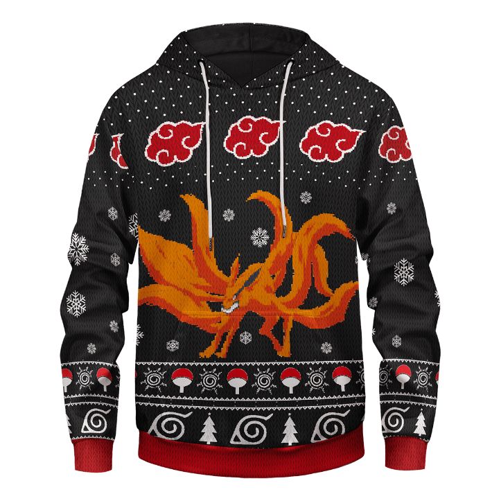 Nine Tailed Kurama Christmas Unisex Pullover Hoodie Nine Tailed Kurama Christmas Unisex Pullover Hoodie