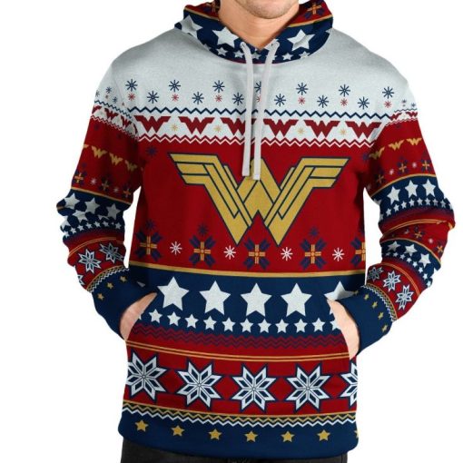Xmas Wonder Woman Unisex Pullover And Zipped 3D All Over Print Hoodie