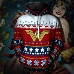 Xmas Wonder Woman Unisex Pullover And Zipped 3D All Over Print Hoodie
