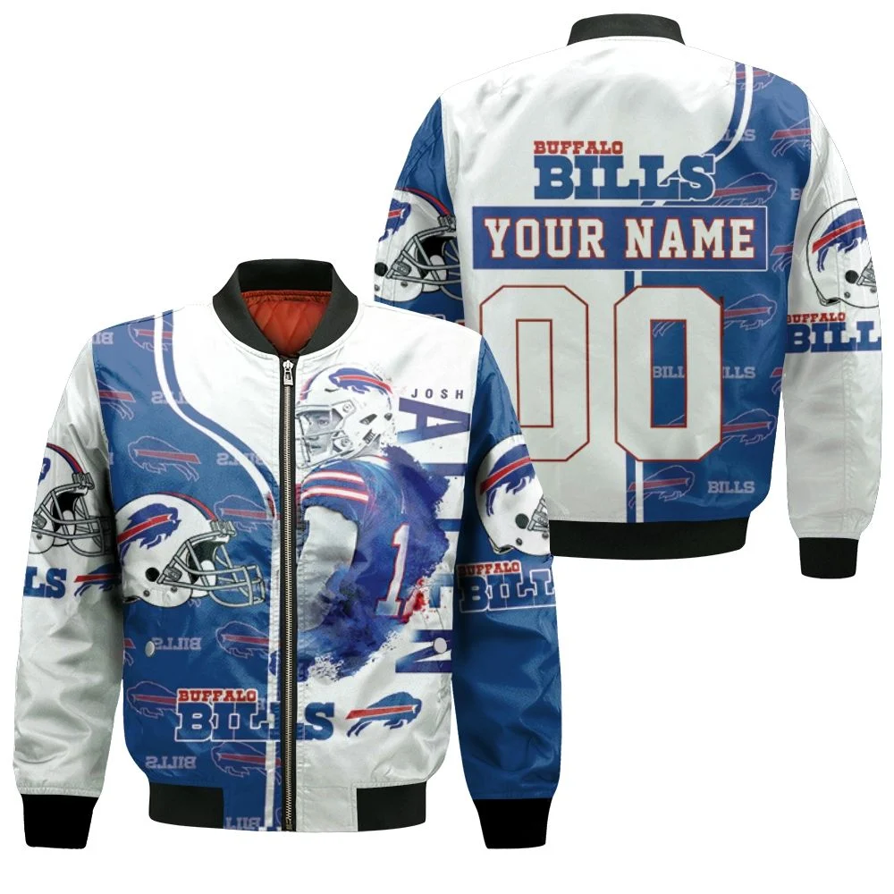 17 Josh Allen 17 Buffalo Bills Great Player 2020 Nfl Season White Blue Personalized Bomber Jacket 17 Josh Allen 17 Buffalo Bills Great Player 2020 Nfl Season White Blue Personalized Bomber Jacket
