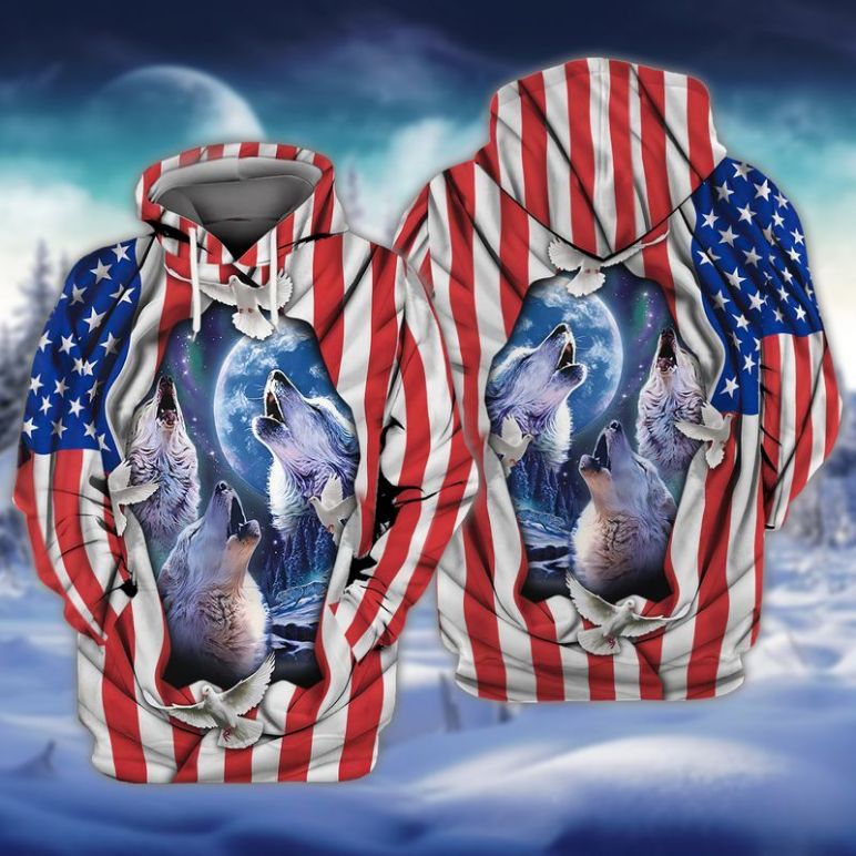 4th Of July - Independence Day American Flag Wolf 3d Zip Hoodie 4th Of July - Independence Day American Flag Wolf 3d Zip Hoodie