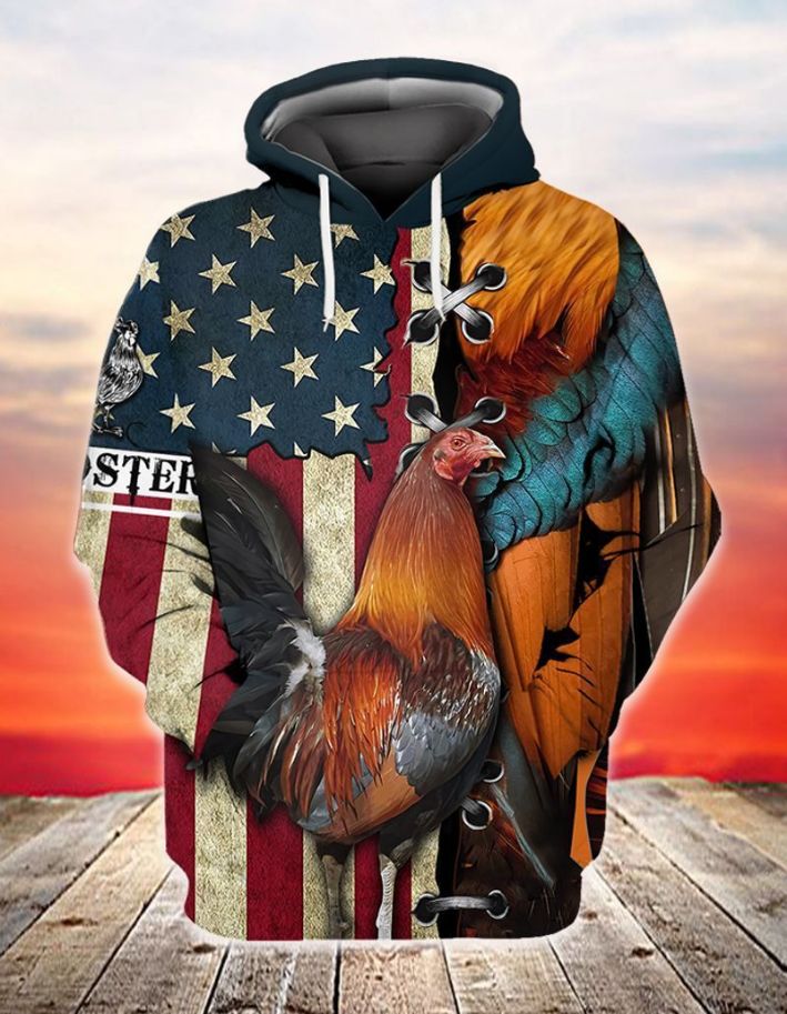 4th Of July Independence Day American Flag Rooster For Men Women 3d Zip Hoodie 4th Of July Independence Day American Flag Rooster For Men Women 3d Zip Hoodie