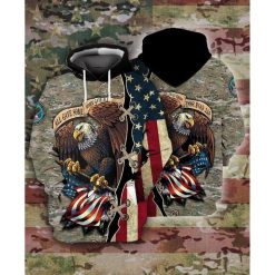 4th Of July Independence Day Memorial Day American Eagle Veteran All Gave Some 3d Zip Hoodie