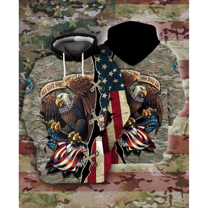 4th Of July Independence Day Memorial Day American Eagle Veteran All Gave Some 3d Zip Hoodie 4th Of July Independence Day Memorial Day American Eagle Veteran All Gave Some 3d Zip Hoodie