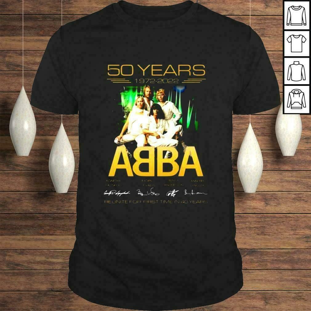50 Years 1972 2022 ABBA Reunite For First Time Unisex T-Shirt 50 Years 1972 2022 ABBA Reunite For First Time Unisex T-Shirt