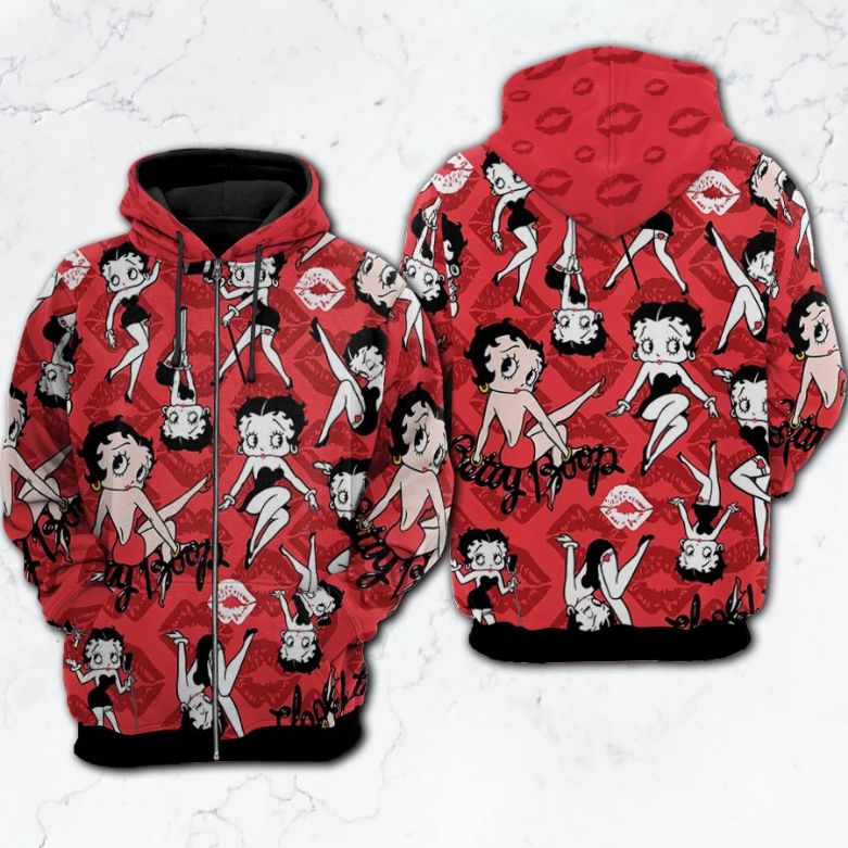 Betty Boop Fan Gift, Sexy Betty Boop With Lips Aop , Zip , Fleece Jacket Hoodie Betty Boop Fan Gift, Sexy Betty Boop With Lips Aop , Zip , Fleece Jacket Hoodie