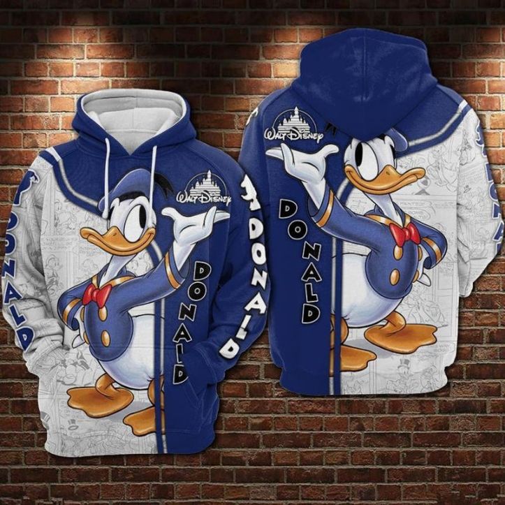 Donald Duck Walt Disney Cute Donald Gift For Fan 3d All Over Printed Hoodie Donald Duck Walt Disney Cute Donald Gift For Fan 3d All Over Printed Hoodie