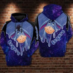 Eeyore Cartoon Winnie The Pooh Movie Disney 4 Over Print 3d Zip Hoodie