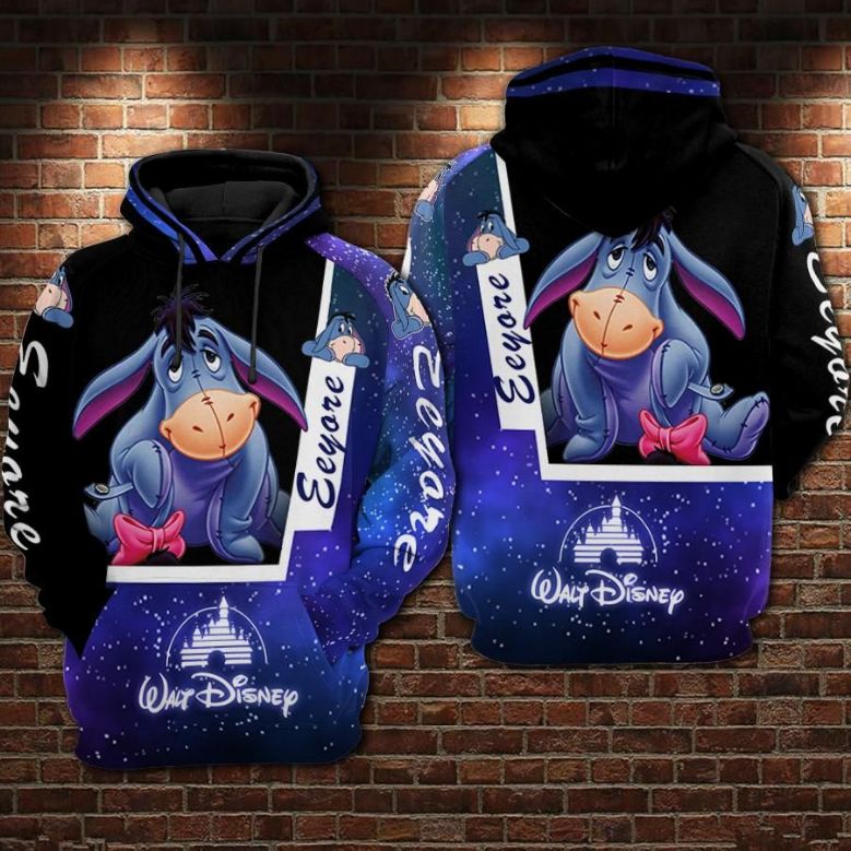 Eeyore Cartoon Winnie The Pooh Walt Disney Over Print 3d Zip Hoodie Eeyore Cartoon Winnie The Pooh Walt Disney Over Print 3d Zip Hoodie