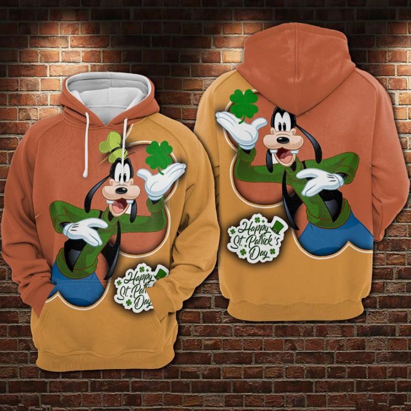 Goofy Movies Disney Happy St Patricks Day Irish Over Print 3d Zip Hoodie Goofy Movies Disney Happy St Patricks Day Irish Over Print 3d Zip Hoodie