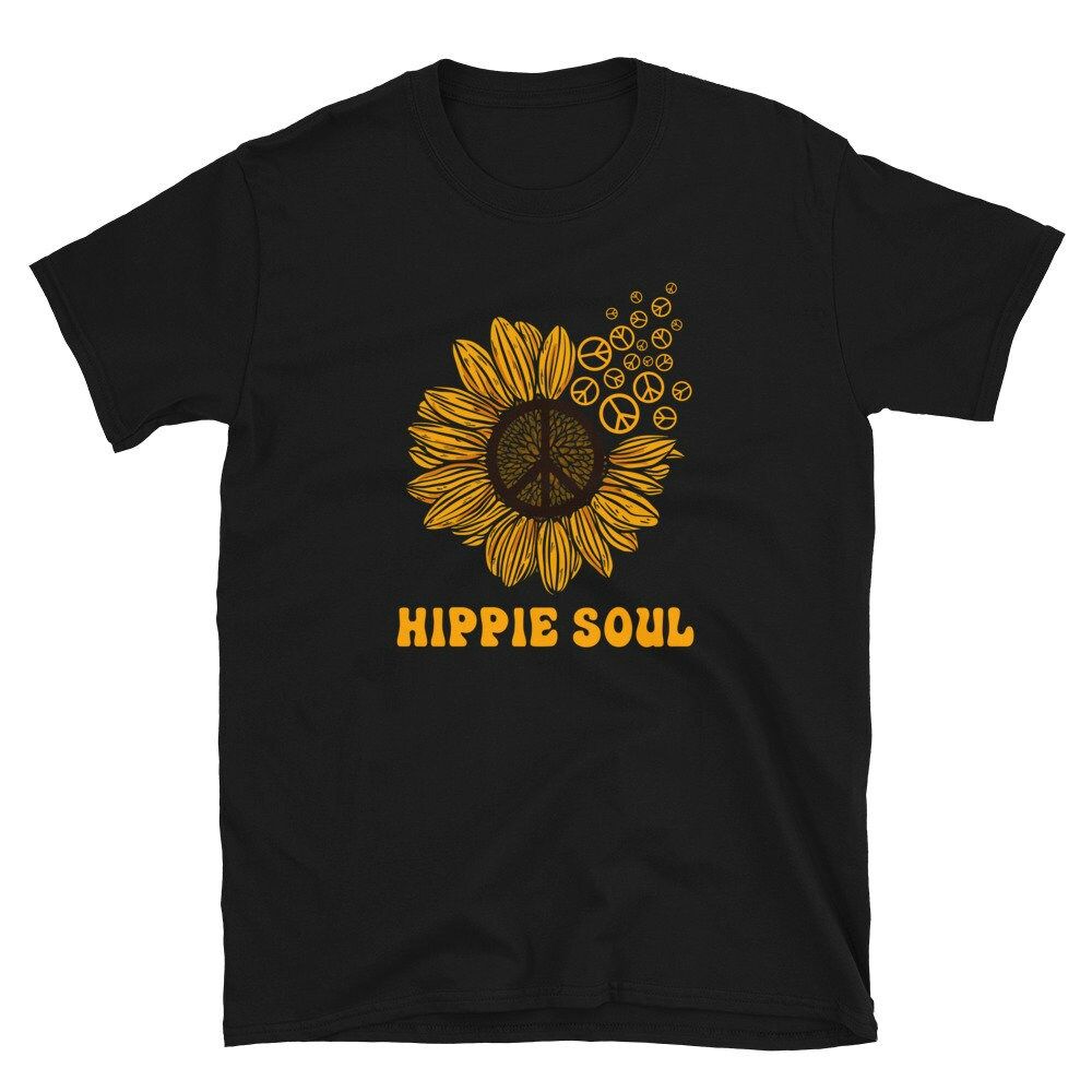 Hippie Soul Sunflower Peace Unisex T-Shirt Hippie Soul Sunflower Peace Unisex T-Shirt