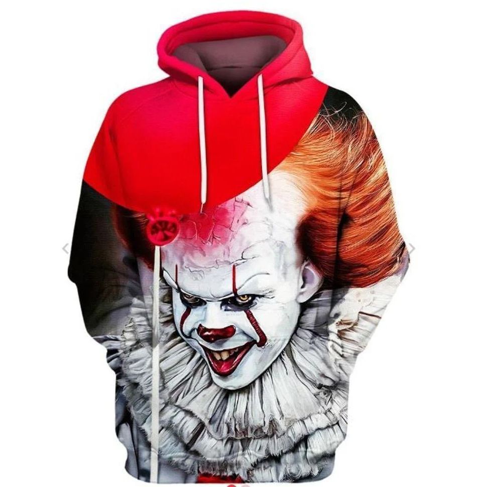 It Pennywise The Dancing Clown Red Balloon Over Print 3d Zip Hoodie It Pennywise The Dancing Clown Red Balloon Over Print 3d Zip Hoodie