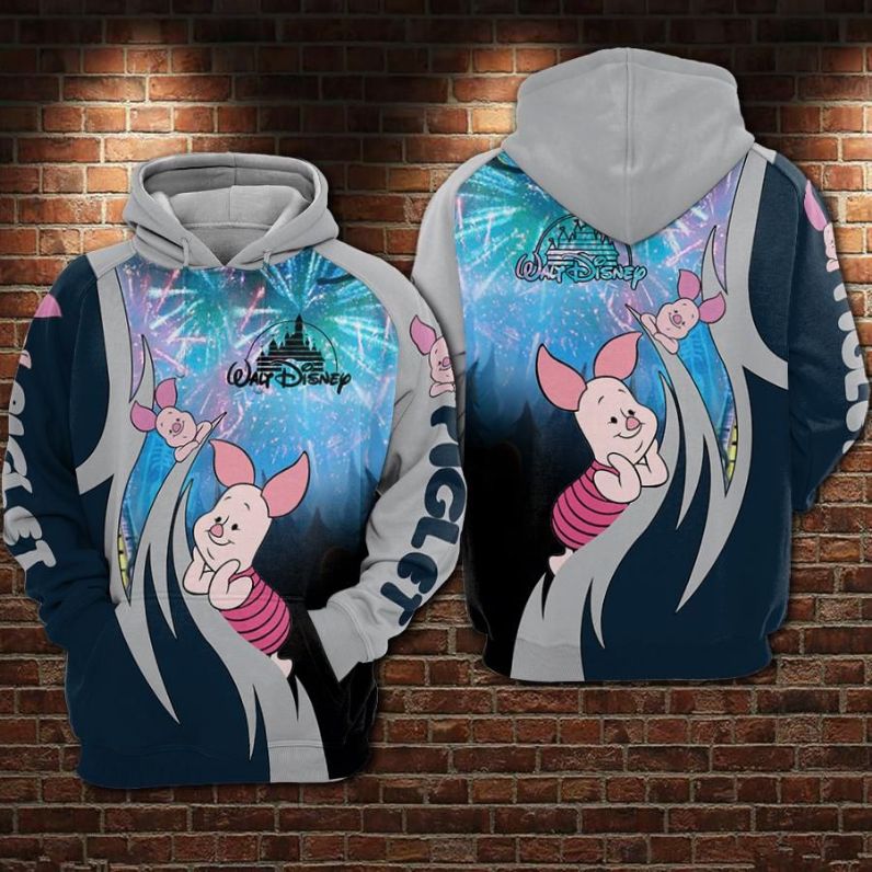 Piglet Cartoon Winnie The Pooh Movies Disney 1 Over Print 3d Zip Hoodie Piglet Cartoon Winnie The Pooh Movies Disney 1 Over Print 3d Zip Hoodie