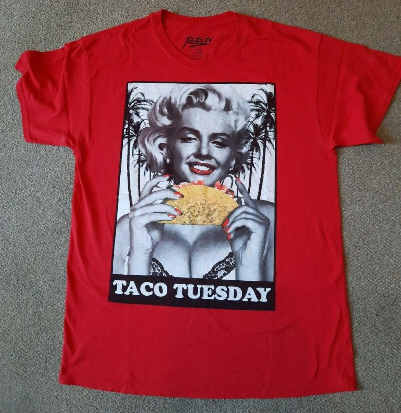 Popular Poison Taco Tuesday Graphic Fashion Cotton Unisex T-Shirt Popular Poison Taco Tuesday Graphic Fashion Cotton Unisex T-Shirt