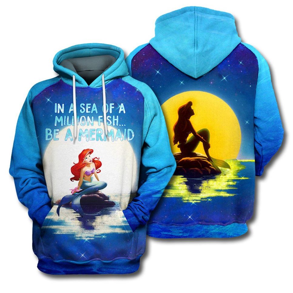The Little Mermaid In A Sea Of A Million Fish Be A Mermaid 3d Zip Hoodie The Little Mermaid In A Sea Of A Million Fish Be A Mermaid 3d Zip Hoodie
