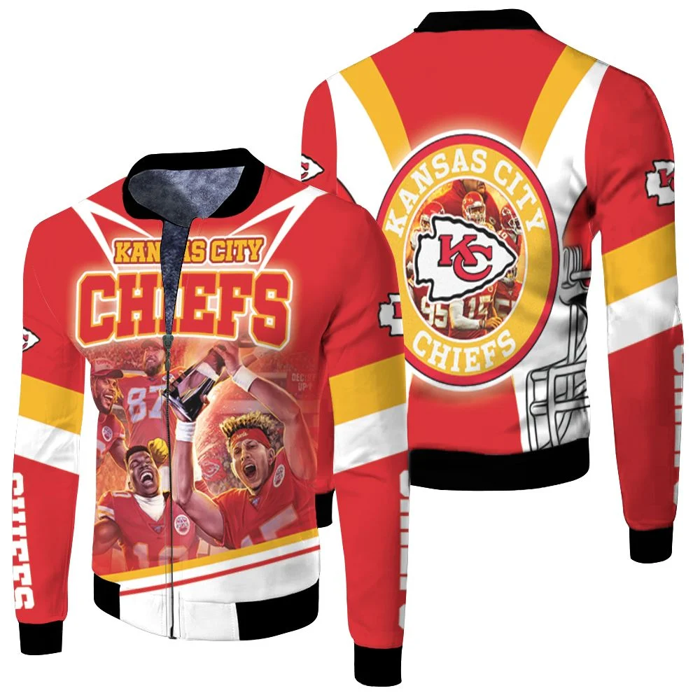 Afc West Division Champions Kansas City Chiefs Super Bowl 2021 Fleece Bomber Jacket Afc West Division Champions Kansas City Chiefs Super Bowl 2021 Fleece Bomber Jacket
