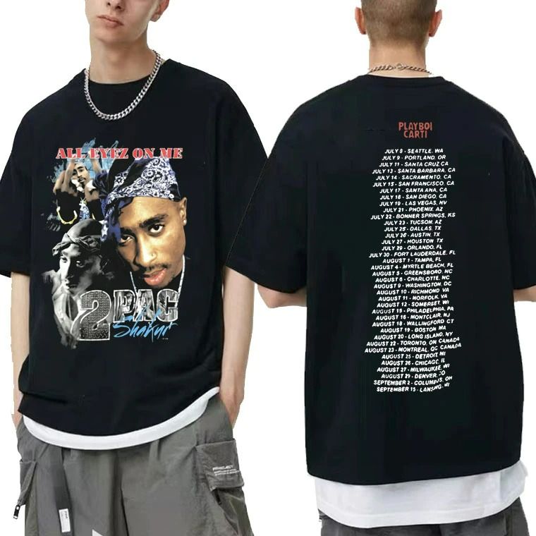 Awesome Rap All Eyez On Me 2pac Shaknr Vintage Print Short Sleeve T-Shirt Awesome Rap All Eyez On Me 2pac Shaknr Vintage Print Short Sleeve T-Shirt