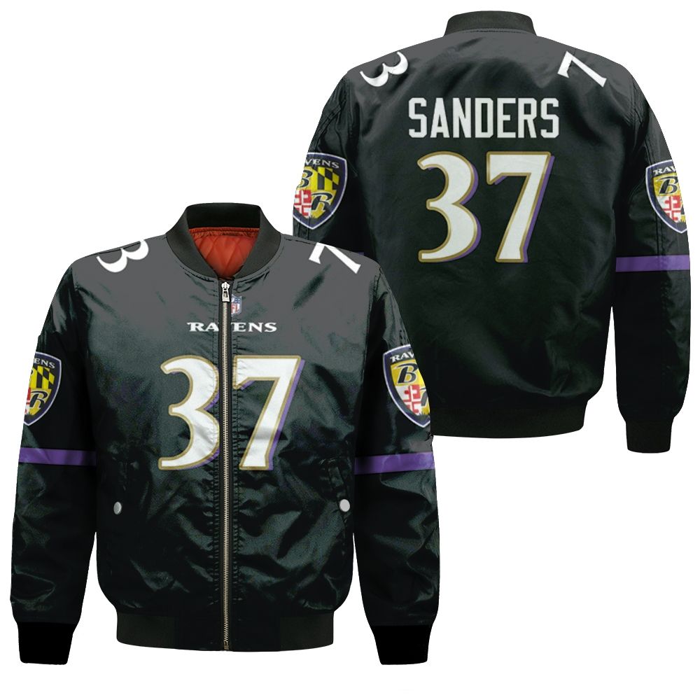Baltimore Ravens Deion Sanders #37 Great Player Nfl American Football Game Jersey Black 2019 3d Designed Allover Gift For Ravens Fans Bomber Jacket Baltimore Ravens Deion Sanders #37 Great Player Nfl American Football Game Jersey Black 2019 3d Designed Allover Gift For Ravens Fans Bomber Jacket