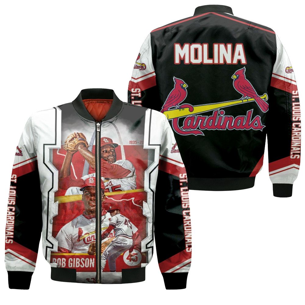Bob Gibson St Louis Cardinals Legend 45 1935 2020 For Fan Bomber Jacket Bob Gibson St Louis Cardinals Legend 45 1935 2020 For Fan Bomber Jacket