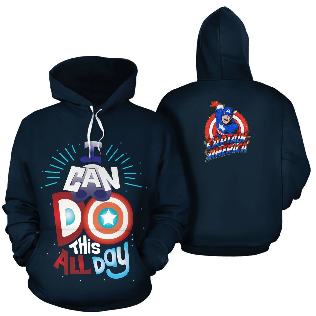 Captain America Superhero Cartoon I Can Do This All Day Over Print 3d Zip Hoodie Captain America Superhero Cartoon I Can Do This All Day Over Print 3d Zip Hoodie