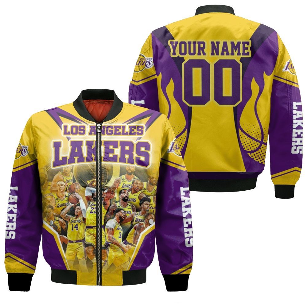 Champions Los Angeles Lakers Western Conference Personalized Bomber Jacket Champions Los Angeles Lakers Western Conference Personalized Bomber Jacket