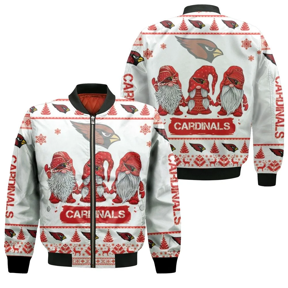 Christmas Gnomes Arizona Cardinals Ugly Sweatshirt Christmas 3d Bomber Jacket Christmas Gnomes Arizona Cardinals Ugly Sweatshirt Christmas 3d Bomber Jacket
