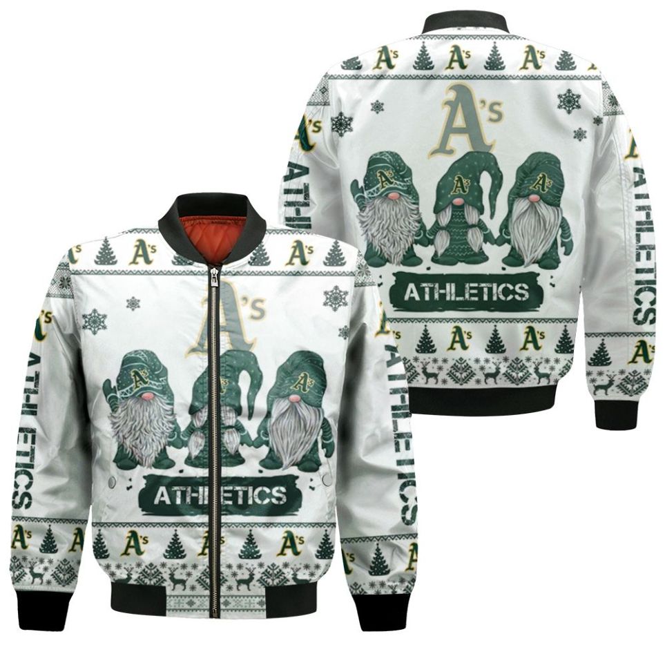 Christmas Gnomes Oakland Athletics Ugly Sweatshirt Christmas 3d Bomber Jacket Christmas Gnomes Oakland Athletics Ugly Sweatshirt Christmas 3d Bomber Jacket