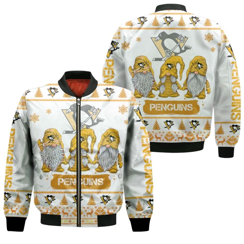 Christmas Gnomes Pittsburgh Penguins Ugly Sweatshirt Christmas 3d Bomber Jacket Christmas Gnomes Pittsburgh Penguins Ugly Sweatshirt Christmas 3d Bomber Jacket
