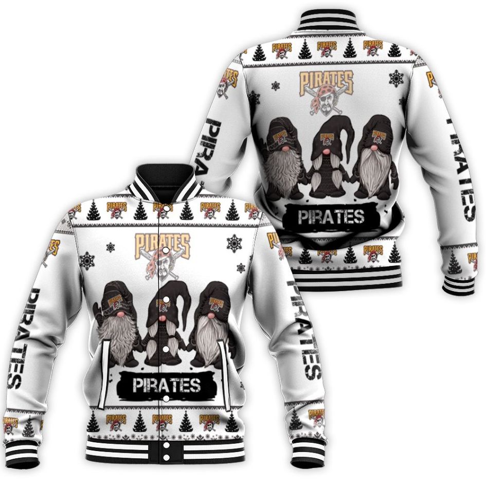 Christmas Gnomes Pittsburgh Pirates Ugly Sweatshirt Christmas 3d Baseball Jacket Christmas Gnomes Pittsburgh Pirates Ugly Sweatshirt Christmas 3d Baseball Jacket