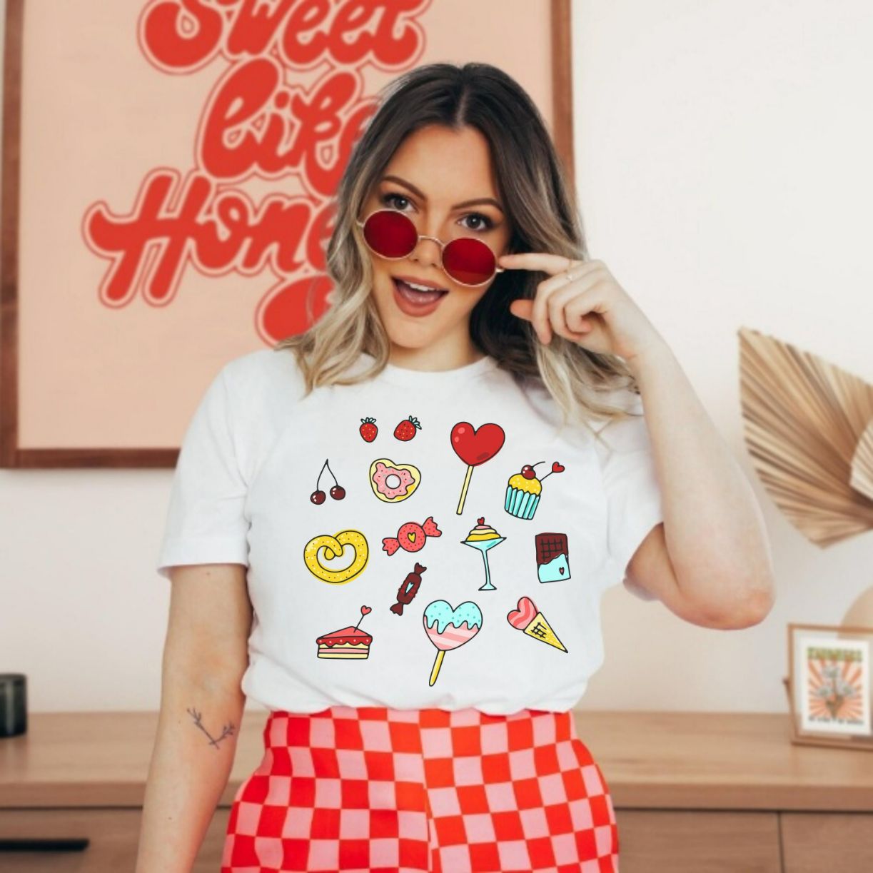 Cute Doodle Valentine Womens Tee Shirt Cute Doodle Valentine Womens Tee Shirt
