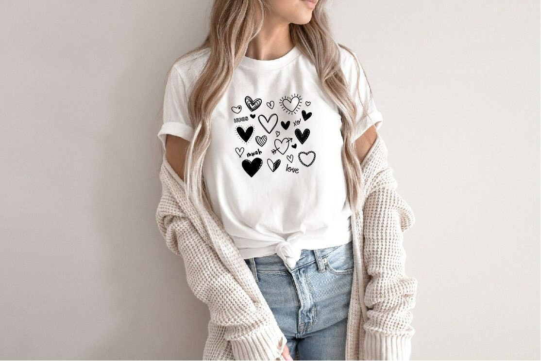 Cute Hearts Valentines Day Unisex T-Shirt Cute Hearts Valentines Day Unisex T-Shirt